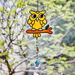 Skleněný přívěsek se sovou