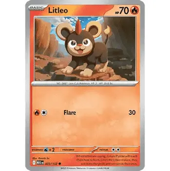Karetní hra Pokémon MEG 023/132 Litleo - Mega Evolution Stav: Near Mint, Verze: REVERSE HOLO