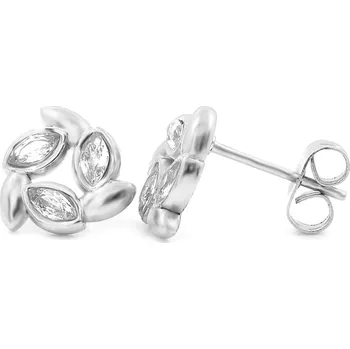 Náušnice BRUNOshop.cz Náušnice LÍSTKY s kamínky