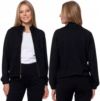 Dámská mikina Dámská MIKINA BOMBER MORAJ se zipem, hladká, se standardním límcem BEZ KAPUCE velikost 3XL