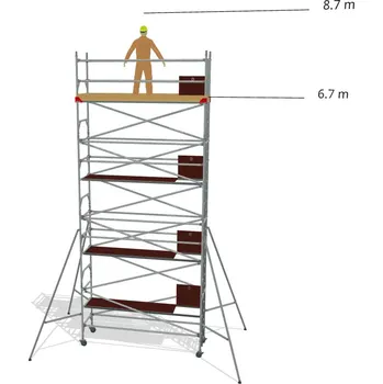 Lešení Hliníkové lešení Klasiko - výška 8,7 m - 3,2 m x 0,85 m (d/š)