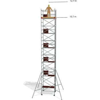 Lešení Hliníkové lešení Klasiko - výška 12,7 m - 1,8 m x 1,45 m (d/š)