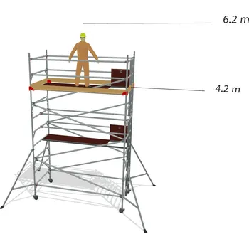 Lešení Hliníkové lešení Klasiko - výška 6,2 m - 3,2 m x 1,45 m (d/š)