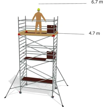 Lešení Hliníkové lešení Klimatek - výška 6,7 m - 2,5 m x 1,45 m (d/š)