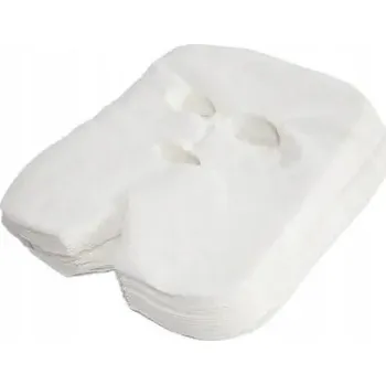 Pleťová maska Jednorázová maska z netkané textilie a PE s prodloužením na krk - 100ks