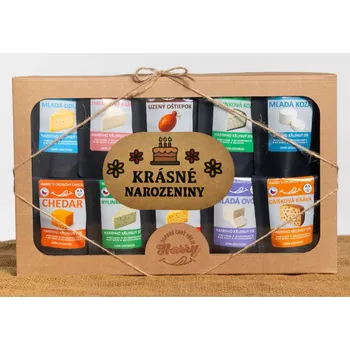 Dárková krabička Křupavý sýr Dárková sada 10 druhů sýrů