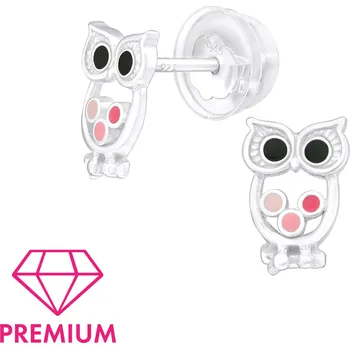 Souprava šperků Atreya Dětské stříbrné puzetové náušnice Sovička