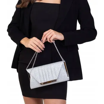 Alessio kabelka psaníčko, stříbrný syntetický materiál