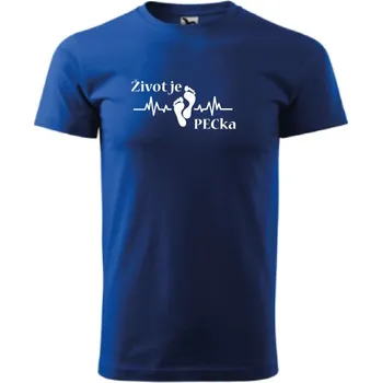 Dívčí tričko achilleus Dětské tričko ŽIVOT JE PECKA Barva textilu: královská modrá, Dětská velikost: 146 cm/10 let