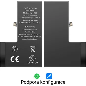 Baterie pro mobilní telefon Baterie iPhone 12 Pro Max 4240mAh (CoB) s podporou konfigurace - Genuine BT0156