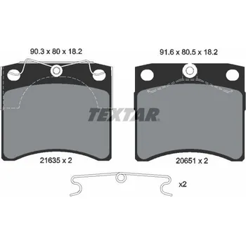 Brzdová destička Sada brzdových destiček, kotoučová brzda TEXTAR 2163501