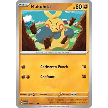 Karetní hra Pokémon MEG 072/132 Makuhita - Mega Evolution Stav: Near Mint, Verze: REVERSE HOLO