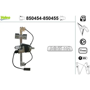 Stahovačka okna Zvedací zařízení oken VALEO 850454