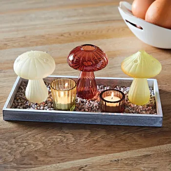 Svíčka 6dílná sada na čajové svíčky Houby