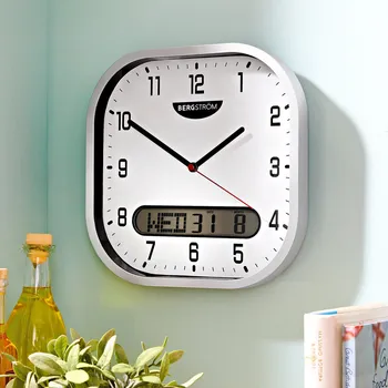 Hodiny 3Pagen Nástěnné hodiny s datem Plast Nástěnné