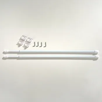 Věšák 2 tyče na záclony a 4 háčky S (40-67 cm)