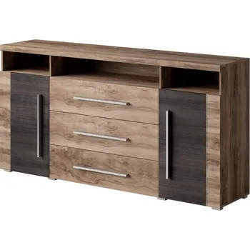 Komoda Komoda TYLTA 2D3S typ 1, ořech satin/touchwood + vyzvednutí ZDARMA