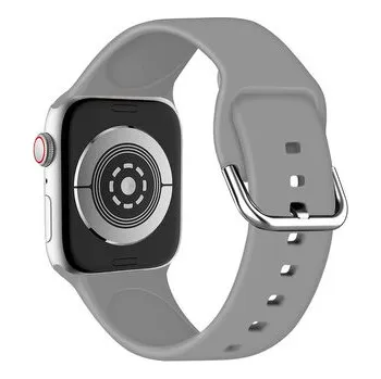 Chytré hodinky Jednobarevný řemínek s přezkou pro Apple Watch 38/40/41/42(S10)mm,Šedo-hnědá