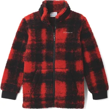 Chlapecká mikina Columbia Rugged Ridge™ II Printed Sherpa Full Zip J 2097021699 - sail red/omblur tona XL