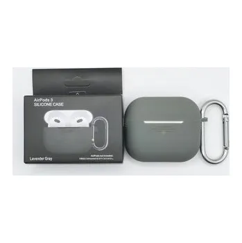 Příslušenství pro sluchátka Jednobarevný obal s karabinou pro AirPods 3,Lavender Grey