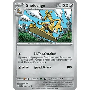 Sběratelská karetní hra Pokémon MEG 099/132 Gholdengo - Mega Evolution Stav: Near Mint, Verze: REVERSE HOLO