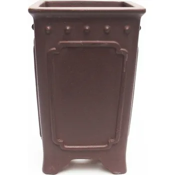 Květináč Miska 11 x 11 x 17 cm barva hnědá