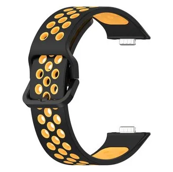 Chytré hodinky Dvojbarevný řemínek pro Huawei Fit 3,Černo-Žlutá