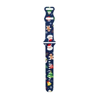 Chytré hodinky Silikonový řemínek s motivem Vánoc pro Apple Watch 38/40/41/42(S10)mm,5