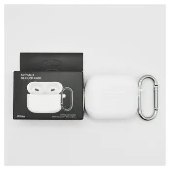 Příslušenství pro sluchátka Jednobarevný obal s karabinou pro AirPods 3,White