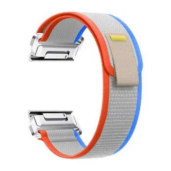 Řemínek na hodinky Nylonový řemínek se stahovacím poutkem 22mm,Modro-červený