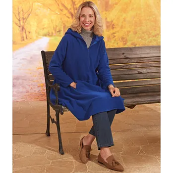 Dámské tričko Pončo s kapucí, modrá modrá L