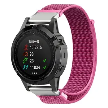 Chytré hodinky Nylonový řemínek 22mm,Fialovo-růžová