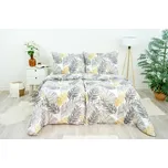 Stanex Ložní povlečení bavlněné - Irina žlutá (LS261), 140 x 220 + 90 x 70, Zip