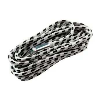 Datový kabel Pletený kabel USB na MICRO-USB 3m,Bílo-Černý