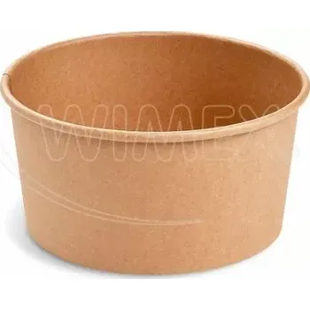 Papírové misky kulaté nepromastitelné kraft Ø150mm x 76mm, 1000 ml [50 ks] (82709)