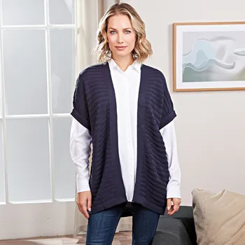 Dámská vesta Pletená vesta námořnická modrá S