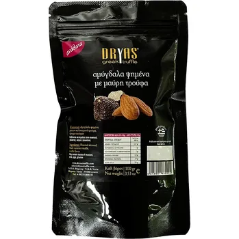 Sušená potravina Dryas truffle Řecké mandle s černým lanýžem 100g DRYAS