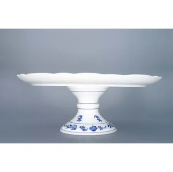 Talíř Cibulák Talíř dortový na noze 31 cm originální cibulákový porcelán Dubí, cibulový vzor