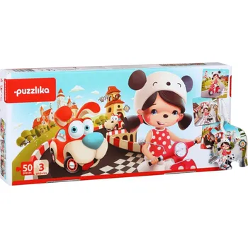 Hračka Puzzlika 13081 Šťastné příběhy 3 v 1 - puzzle 3 obrázky 50 dílků