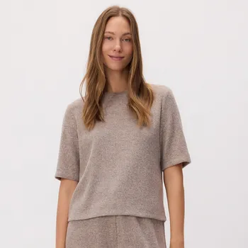 Reserved - Žerzejová halenka - kávová - 870HD-84X - 870HD-84X-L