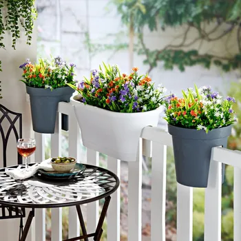 Květináč Závěsný květináč šedá 25x28 cm