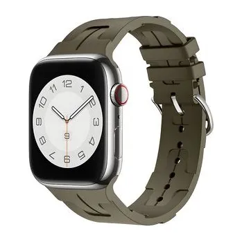 Chytré hodinky Silikonový řemínek se vzorkem pro Apple Watch 38/40/41mm,Khaki