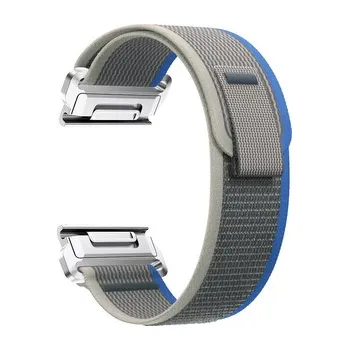 Chytré hodinky Nylonový řemínek se stahovacím poutkem 26mm,Modro-šedý