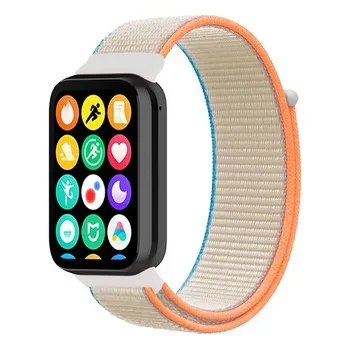 Chytré hodinky Sportnylon řemínek pro Mi Band 8 PRO,Béžovo-oranžová