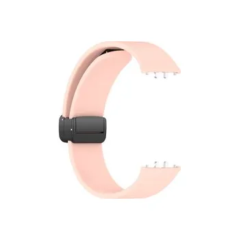 Chytré hodinky Silikonový řemínek s drážkou a magnetickým zapínáním pro Samsung Galaxy Fit 3,Růžová