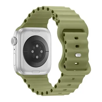 Vroubkovaný řemínek pro Apple Watch 42/44/45/46/49mm,Khaki