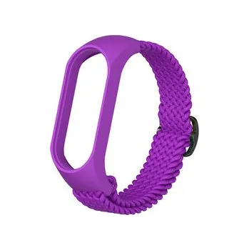 Chytré hodinky Pletený náhradní náramek Mi Band 5/6/7,Fialová,Xiaomi Mi band 5/6/7