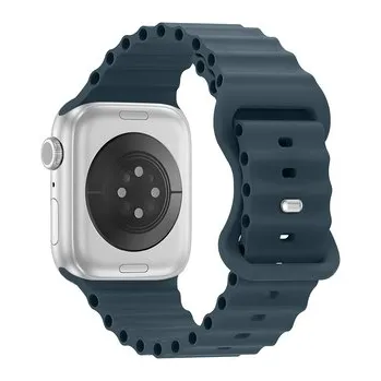Chytré hodinky Vroubkovaný řemínek pro Apple Watch 38/40/41/42(S10)mm,Tmavě Modrý