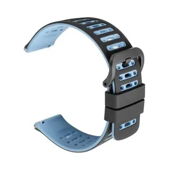 Chytré hodinky Dvojbarevný řemínek s přezkou 22mm,Černo-světlemodrý