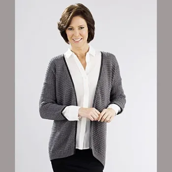 Dámský svetr Svetřík pletený antracitová-černá XXL